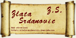 Zlata Srdanović vizit kartica